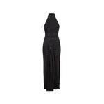 crystal-embellished ruched maxi dress 1