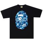 Футболки BAPE ABC Camo Big Ape Head Tee 'Black/Blue' 1