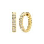 Серьги-кольца Zoe из желтого золота с бриллиантами 1