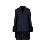 ruffled-trim single-breasted blazer 1