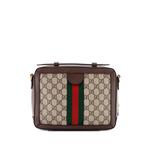 Маленькая сумка на плечо Ophidia Zip Around Camera Bag из канваса с узором GG 2