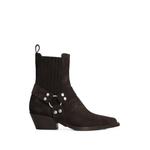 harness-detail suede cowboy boots 1