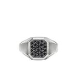 Серебряный перстень Streamline с бриллиантами (14 мм) 1
