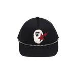 Кепки BAPE Sta Ape Head Leather Patched Mesh Cap «Black» 1