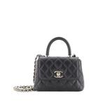 Клатч Coco Top Handle Clutch with Chain Quilted Caviar 1