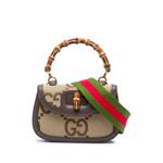 Маленькая сумка-сэтчел Jumbo GG Canvas Web Bamboo 1947 Top Handle Bag (2016-2026 годы) 1