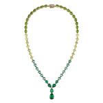 Колье Emerald Nova из позолоченного серебра с камнями 1