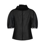 Рубашки и топы Amomento Knotted Collar Top 'Black' 2