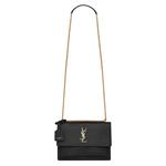 Сумки через плечо Saint Laurent Sunset Medium Chain Bag 'Черный' 1