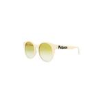 Alexander McQueen круглые солнцезащитные очки 'White/Yellow' 2