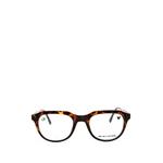 tortoiseshell-effect round-frame glasses 1