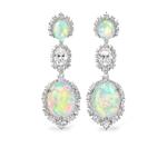 Серьги-подвески Sky Opal из белого золота 1