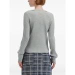 ribbed-knit layered cardigan 4