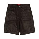 Шорты Supreme мешковатые кожаные шорты 'Змеиная кожа' 1