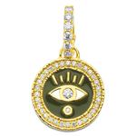Подвеска Army Evil Eye из желтого золота с бриллиантами 1