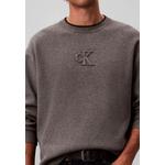 Свитер с круглым вырезом и тисненым логотипом - Calvin Klein Jeans 3