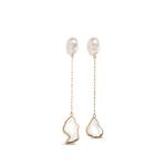 pearl-embellished stone drop earrings 1