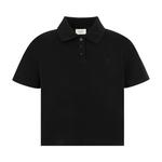 Поло Saint Laurent Petit Polo с вышивкой «Нуар» 1