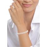 Двойной браслет с жемчугом Swarovski® – серебро с позолотой 2