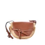 Gate Leather with Raffia Small shoulder bag 1