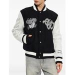 logo-patch panelled bomber jacket 3