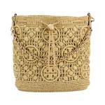 Сумки-ведра Tory Burch T Monogram Raffia Bucket Bag 'Natural' 1