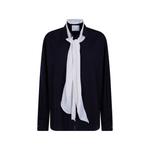 tie-neck long-sleeve shirt 1