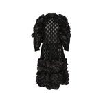 ruffled lace-panel midi dress 1