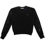 Свитер Off-White Diag Unfinished Slim Crewneck 'Черный / Серебристый' 1