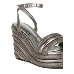 Клинья-сандалии Pewter с кристаллами 8
