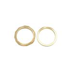 Кольцо Ring Band Duo Basic Twisted Structure Trend Gold Plated 4