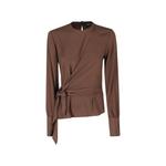 wrap-style side-tie blouse 1