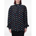 lips-print high-neck shirt 1