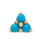 Серьга Cléo из желтого золота с бирюзой 1