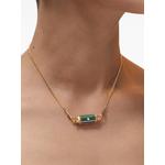 Колье Baby Locket с бриллиантами и малахитом 2