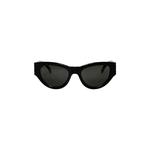 Saint Laurent Shiny Monogram Солнцезащитные очки Cat Eye 'Черный' 1
