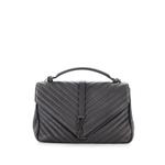 Большая сумка на плечо Classic Monogram College Bag Matelasse Chevron Leather 1