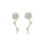 Позолоченные серьги Mini Daisy с бриллиантами 1