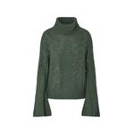 rhinestone-embellished cable-knit sweater 1
