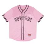 Джерси Supreme x Mitchell & Ness Satin Baseball Jersey 'Pink' 1