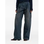 wide-leg jeans in blue denim 1