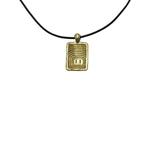 zodiac-engraved rectangular-pendant necklace 2