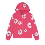 Молнии Denim Tears Rhinestone Cotton Wreath Zip Hoodie 'Pink' 1