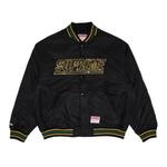 Университетские куртки Supreme x Mitchell & Ness Camo Logo Varsity Jacket 'Black' 1