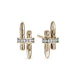 Серьги-гвоздики Spear Stud из желтого золота с бриллиантами 1