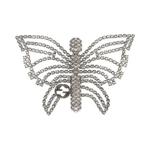Броши Gucci Crystal Embellished Butterfly Brooch «Silver» 1