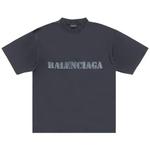Футболка с коротким рукавом Balenciaga Stencil Type T-Shirt Medium Fit 'Black' 1