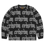 Футболки с длинным рукавом Corteiz Gothic Jacquard Long-Sleeve 'Черный' 1