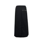 zip-detail pleated midi skirt 2