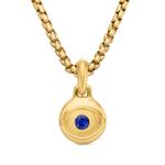 Подвеска Evil Eye из желтого золота с сапфирами (14.5 мм) 1